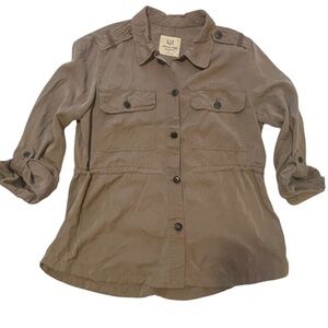 American Eagle Outfitters Brown Button-Up Shirt Sz Large
